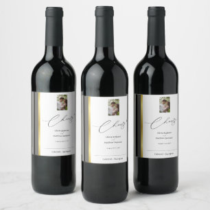 Rótulo De Garrafa De Cerveja Rótulo de Vinho de Cama de Casamento Preto Cinza D