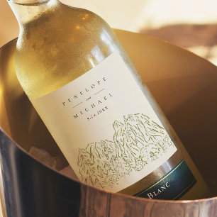Rótulo De Garrafa De Cerveja Rótulo de Vinho de Casamento Artístico do Parque N