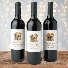 Rótulo De Garrafa De Cerveja Rótulo de Vinho de Casamento Cachorro Retriever Do