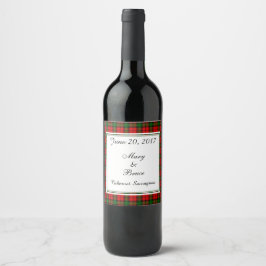Rótulo De Garrafa De Cerveja Rótulo de Vinho de Casamento da Escócia Kerr