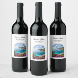 Rótulo De Garrafa De Cerveja Rótulo de Vinho de Casamento da França Nice
