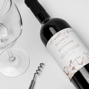 Rótulo De Garrafa De Cerveja Rótulo de Vinho de Casamento da primavera