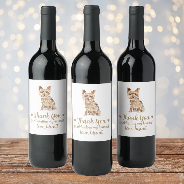 Rótulo De Garrafa De Cerveja Rótulo de Vinho de Casamento de Cachorro Personali (Criador carregado)