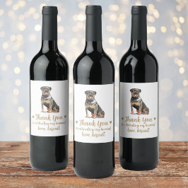 Rótulo De Garrafa De Cerveja Rótulo de Vinho de Casamento de Cães Personalizado
