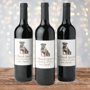 Rótulo De Garrafa De Cerveja Rótulo de Vinho de Casamento de Cães Personalizado
