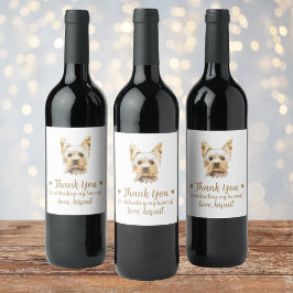 Rótulo De Garrafa De Cerveja Rótulo de Vinho de Casamento de Cães Personalizado