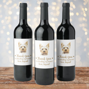 Rótulo De Garrafa De Cerveja Rótulo de Vinho de Casamento de Cães Personalizado