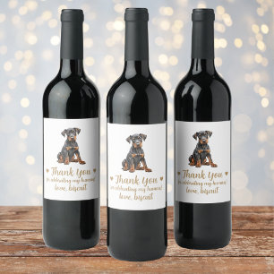 Rótulo De Garrafa De Cerveja Rótulo de Vinho de Casamento de Cães Personalizado