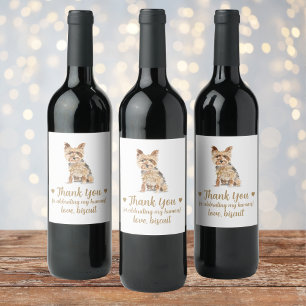 Rótulo De Garrafa De Cerveja Rótulo de Vinho de Casamento de Cães Personalizado