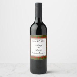 Rótulo De Garrafa De Cerveja Rótulo de Vinho de Casamento Escocês