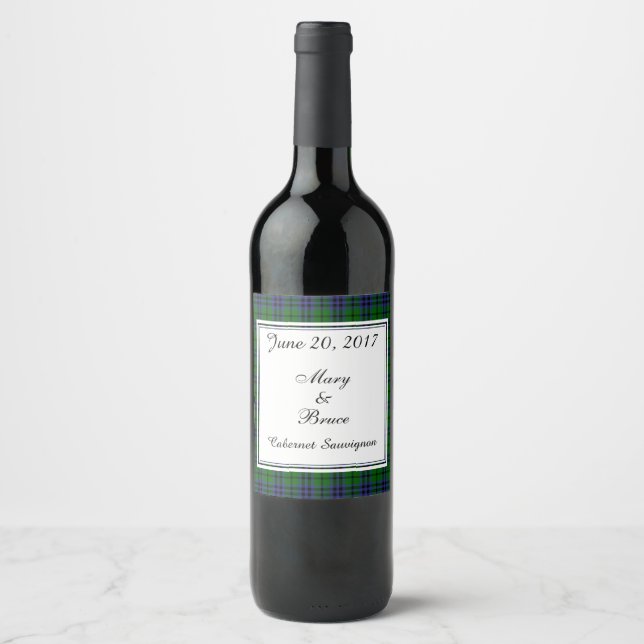 Rótulo De Garrafa De Cerveja Rótulo de Vinho de Casamento Escocês Austin (Frente)