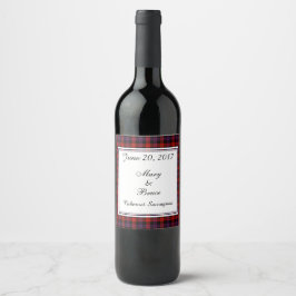 Rótulo De Garrafa De Cerveja Rótulo de Vinho de Casamento Escocês Castanho