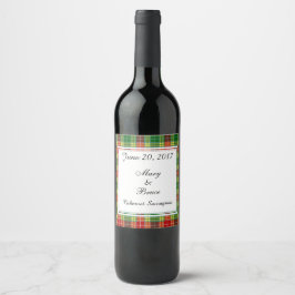 Rótulo De Garrafa De Cerveja Rótulo de Vinho de Casamento Escocês do Buchanan