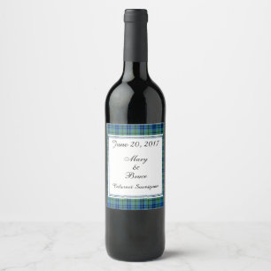 Rótulo De Garrafa De Cerveja Rótulo de Vinho de Casamento escocês do Keith
