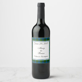 Rótulo De Garrafa De Cerveja Rótulo de Vinho de Casamento escocês Fletcher