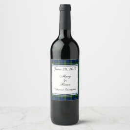 Rótulo De Garrafa De Cerveja Rótulo de Vinho de Casamento Escocês Forbes