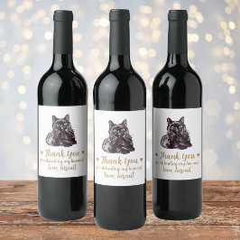 Rótulo De Garrafa De Cerveja Rótulo de Vinho de Casamento Eu Também Gato Preto