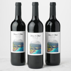 Rótulo De Garrafa De Cerveja Rótulo de Vinho de Casamento Kauai