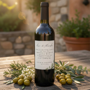 Rótulo De Garrafa De Cerveja Rótulo de Vinho de Casamento Olive Branch   Person