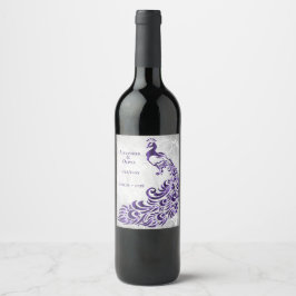 Rótulo De Garrafa De Cerveja Rótulo de Vinho de Casca de Folha de Pêssego Roxo