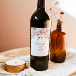 Rótulo De Garrafa De Cerveja Rótulo de vinho de chá de panela floral embebido