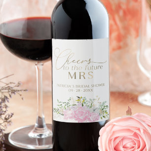 Rótulo De Garrafa De Cerveja Rótulo De Vinho De Chuvada Nupcial De Primavera Fl