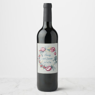 Rótulo De Garrafa De Cerveja Rótulo de Vinho de Cor de Água Elegante