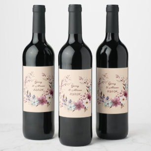 Rótulo De Garrafa De Cerveja Rótulo de Vinho de Ferro de Vibração por Aquarela