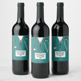 Rótulo De Garrafa De Cerveja Rótulo de Vinho de Formatura de Enfermagem