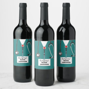Rótulo De Garrafa De Cerveja Rótulo de Vinho de Formatura de Enfermagem Escola