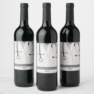 Rótulo De Garrafa De Cerveja Rótulo de Vinho de Formatura de Medicina