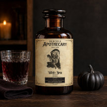 Rótulo de Vinho de Halloween da Farmácia da Poção