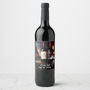 Rótulo De Garrafa De Cerveja Rótulo de Vinho de Halloween Feitiçaria