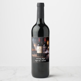 Rótulo De Garrafa De Cerveja Rótulo de Vinho de Halloween Feitiçaria