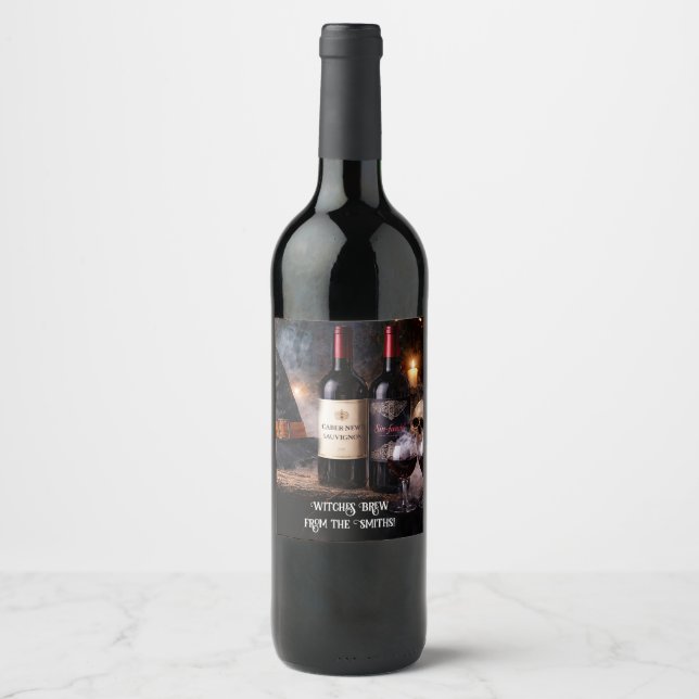 Rótulo De Garrafa De Cerveja Rótulo de Vinho de Halloween Feitiçaria (Frente)
