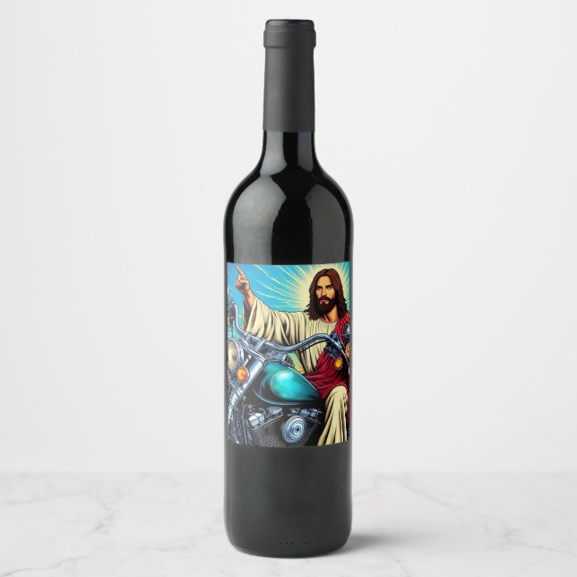 Rótulo De Garrafa De Cerveja Rótulo de vinho de Jesus! (Frente)