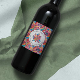 Rótulo De Garrafa De Cerveja Rótulo de Vinho de Natal Aquarela Botânica