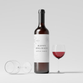 Rótulo De Garrafa De Cerveja Rótulo de vinho de Natal Floco de Neve Prata