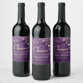 Rótulo De Garrafa De Cerveja Rótulo de Vinho de Noiva com Luzes de Corda de Mad