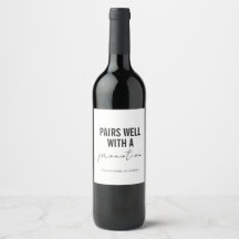 Rótulo de Vinho de Promoção Engraçado