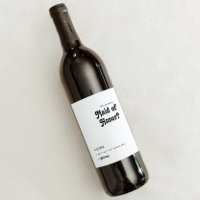 Rótulo de Vinho de Proposta Retroativa Moderna