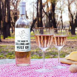 Rótulo De Garrafa De Cerveja Rótulo de Vinho Divertido e Moderno Está Chamando