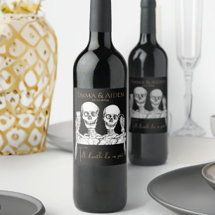 Rótulo De Garrafa De Cerveja Rótulo de Vinho do Crânio Engraçado