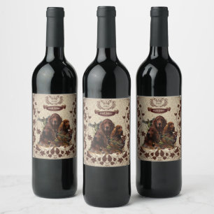 Rótulo De Garrafa De Cerveja Rótulo de vinho do Irish Setters
