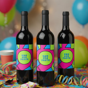 Rótulo De Garrafa De Cerveja Rótulo de Vinho do Partido Y2K, Retro-Arte Pop Col