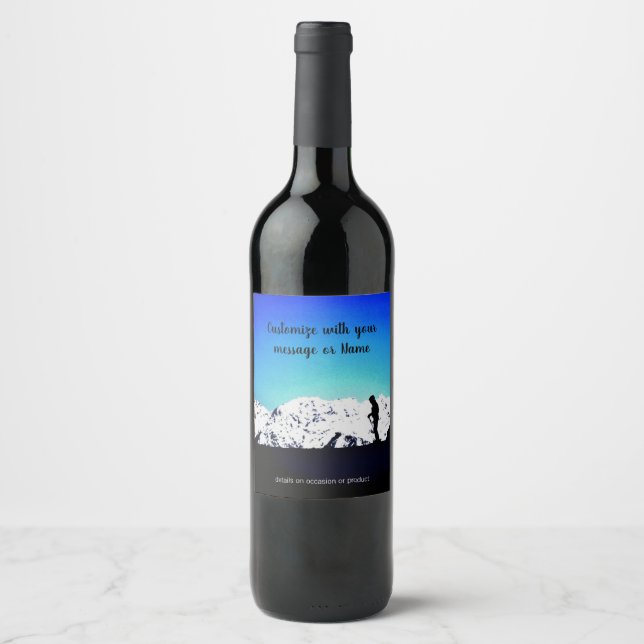 Rótulo De Garrafa De Cerveja Rótulo de Vinho dos Alpes Austríacos (Frente)