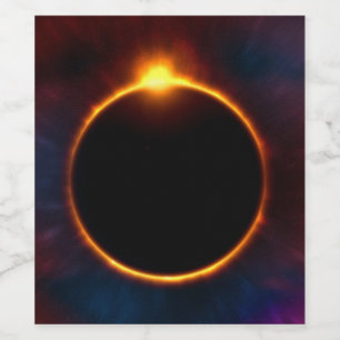 Rótulo De Garrafa De Cerveja Rótulo de Vinho Eclipse Solar