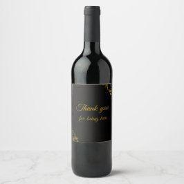 Rótulo De Garrafa De Cerveja Rótulo de vinho - Elegância da Meia-Noite
