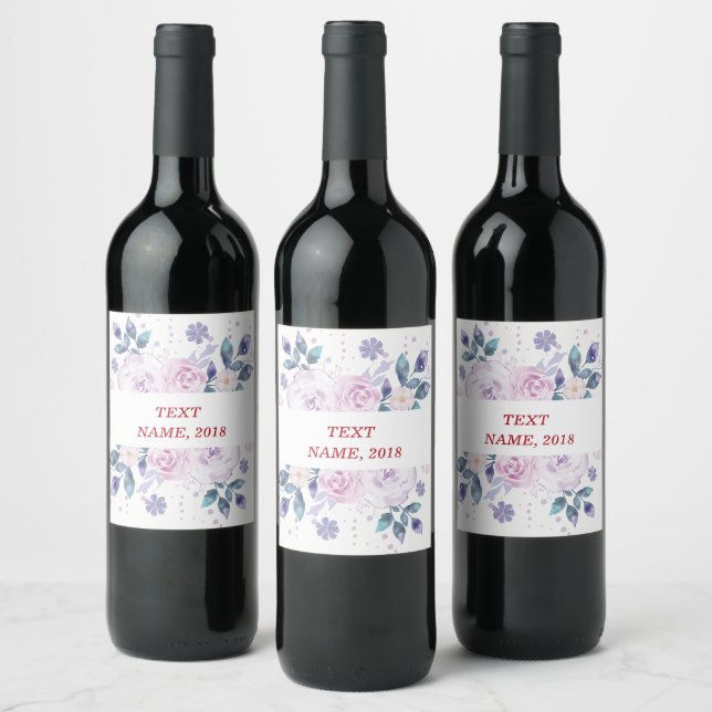 Rótulo De Garrafa De Cerveja RÓTULO DE VINHO - floral (Garrafas)