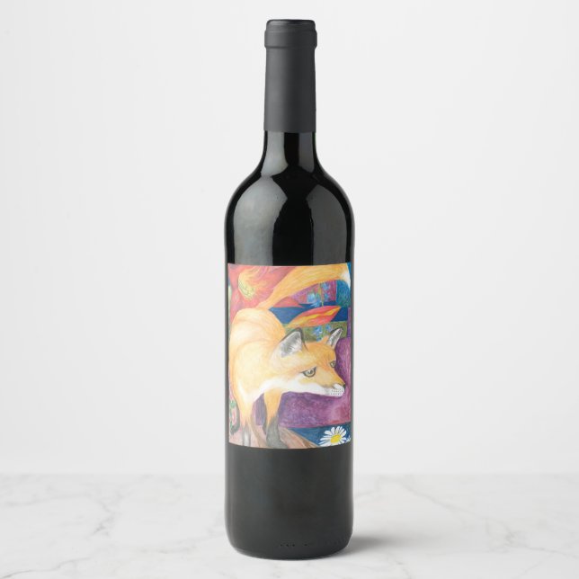 Rótulo De Garrafa De Cerveja Rótulo de vinho fox (Frente)